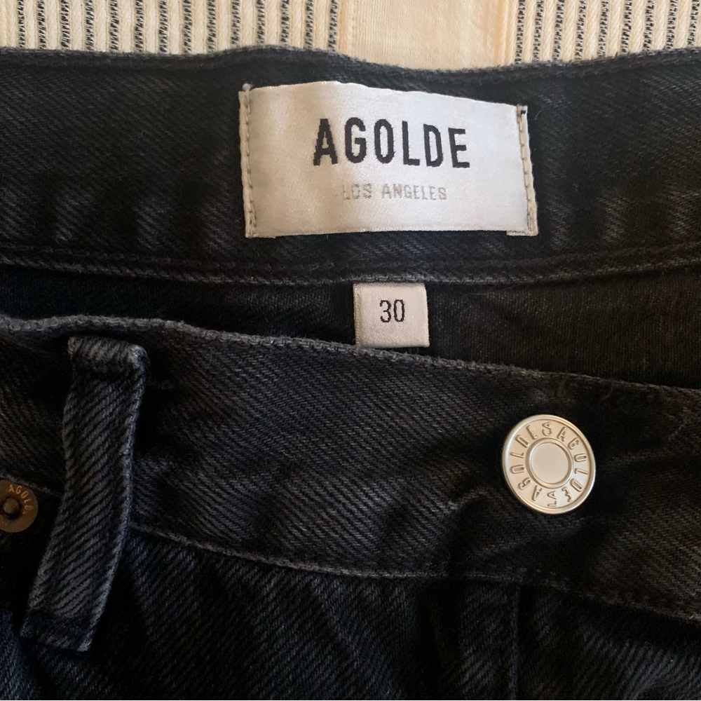 Agolde Black Denim Jeanshorts
